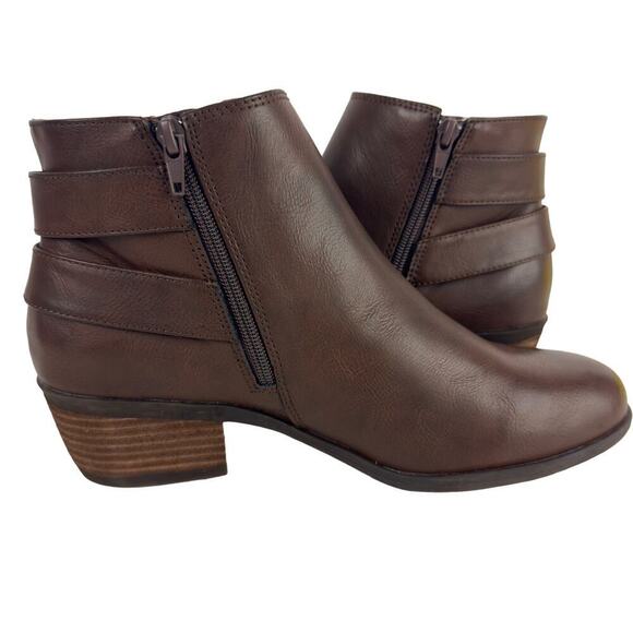 B.O.C. LYDIA BACK BELT COMFORT BOOTIE IN BROWN NWOB WOMEN'S SIZE 9.5M - Picture 5 of 13
